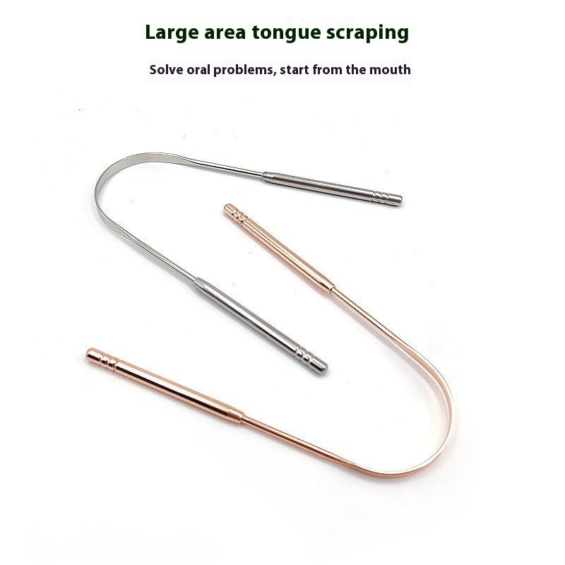 Stainless Steel Tongue Scraper Tongue Coating Cleaner Oral Cleaning Tools