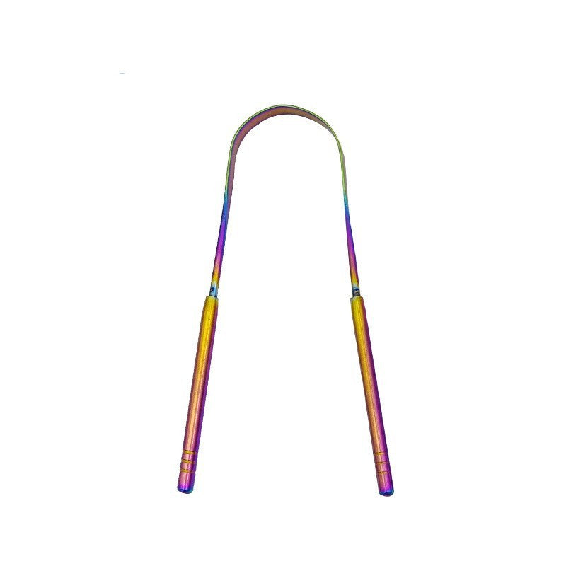 Stainless Steel Tongue Scraper Tongue Coating Cleaner Oral Cleaning Tools