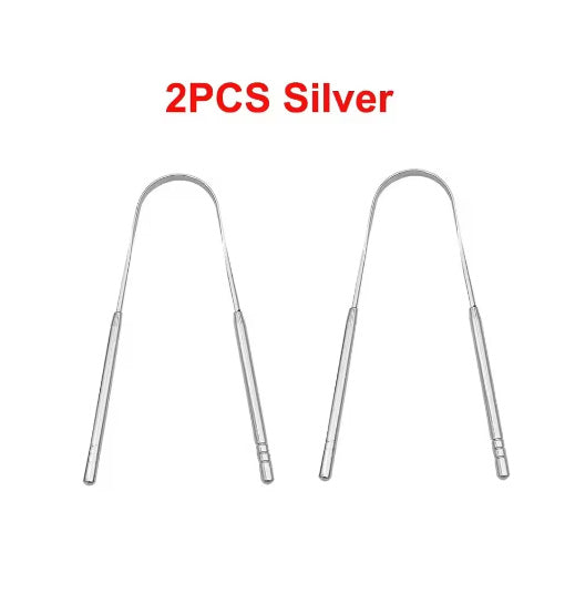 Stainless Steel Tongue Scraper Tongue Coating Cleaner Oral Cleaning Tools