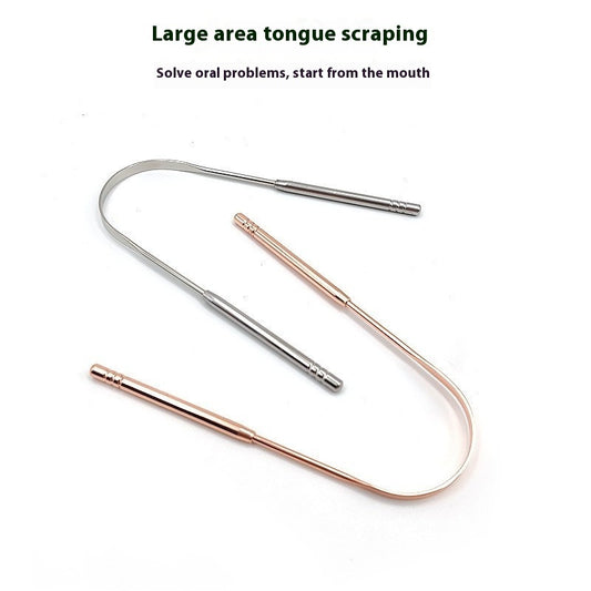 Stainless Steel Tongue Scraper Tongue Coating Cleaner Oral Cleaning Tools